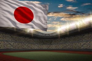 東京オリンピック　日本国旗